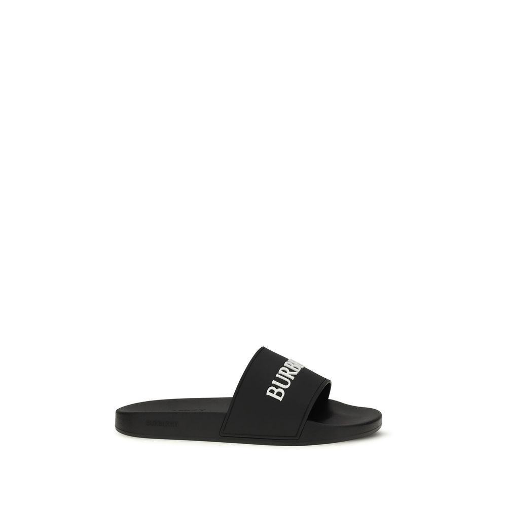 Schwarze Gummisandalen