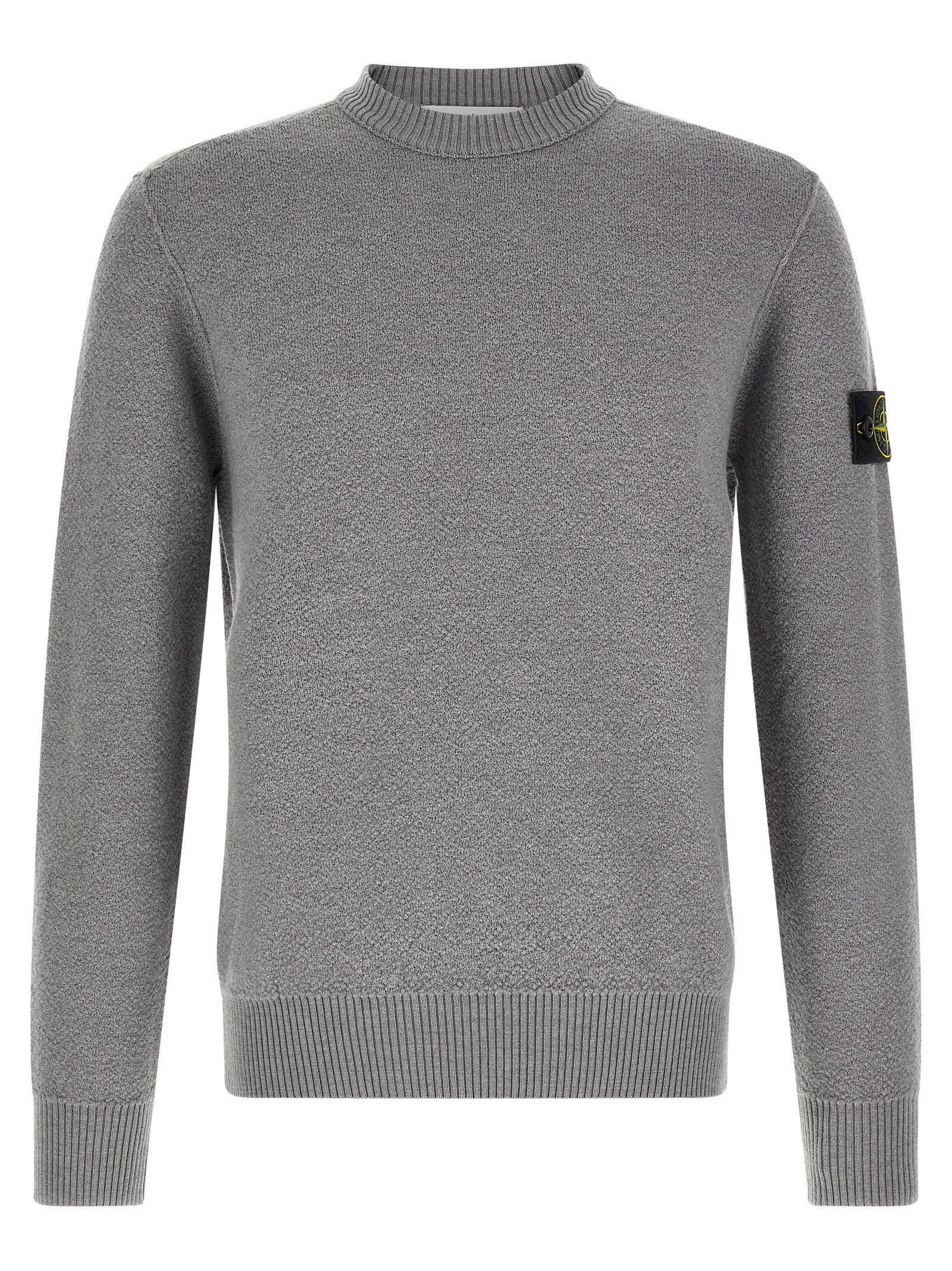 Grauer Cardigan aus reiner Schurwolle