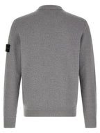 Grauer Cardigan aus reiner Schurwolle