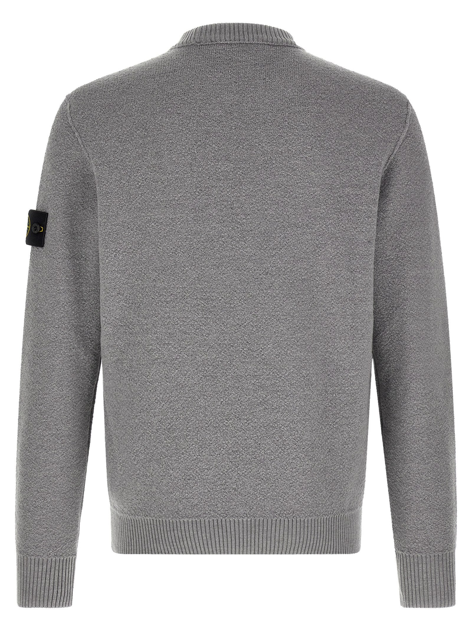 Grauer Cardigan aus reiner Schurwolle