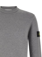 Grauer Cardigan aus reiner Schurwolle
