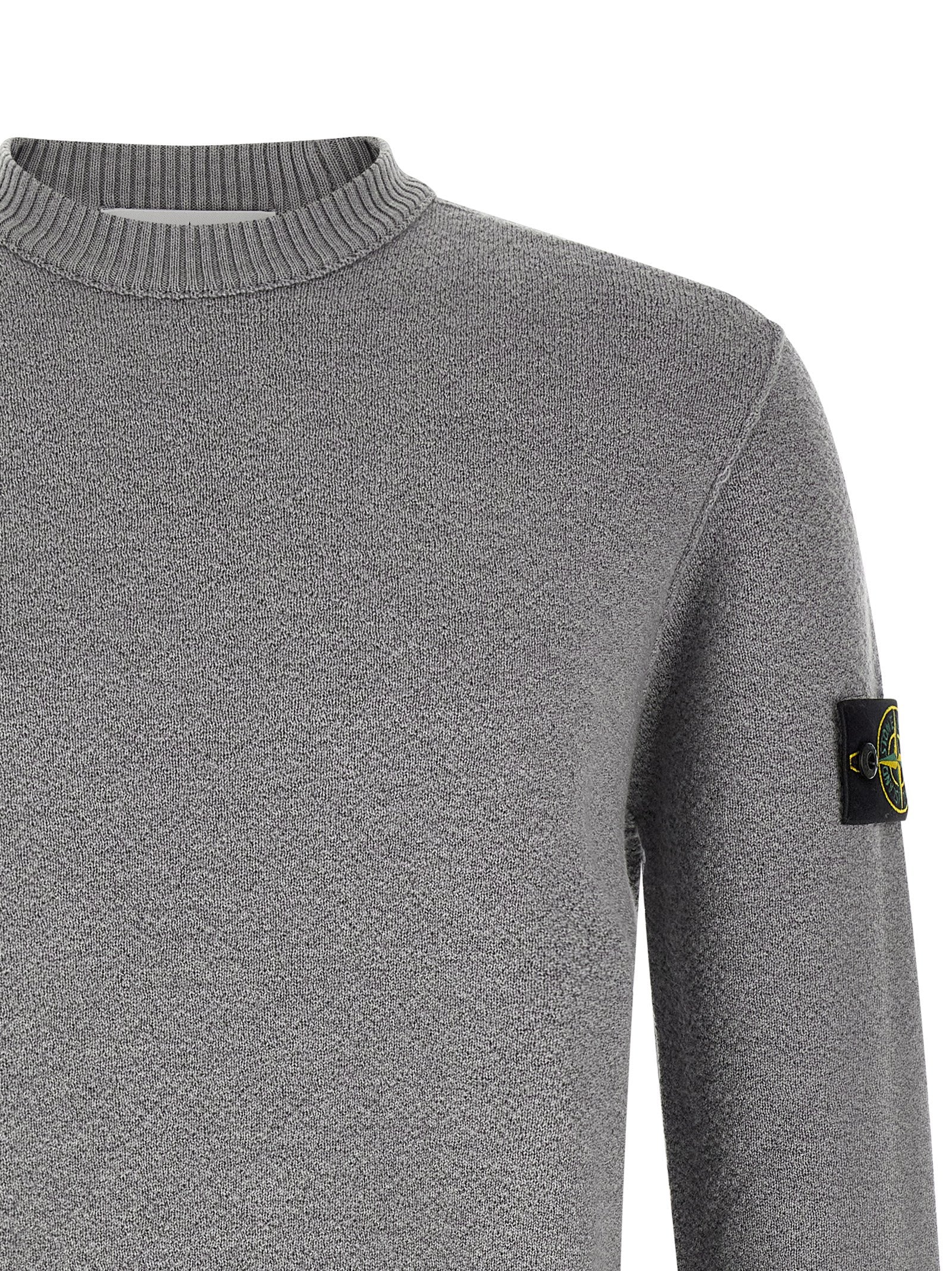 Grauer Cardigan aus reiner Schurwolle