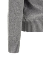 Grauer Cardigan aus reiner Schurwolle