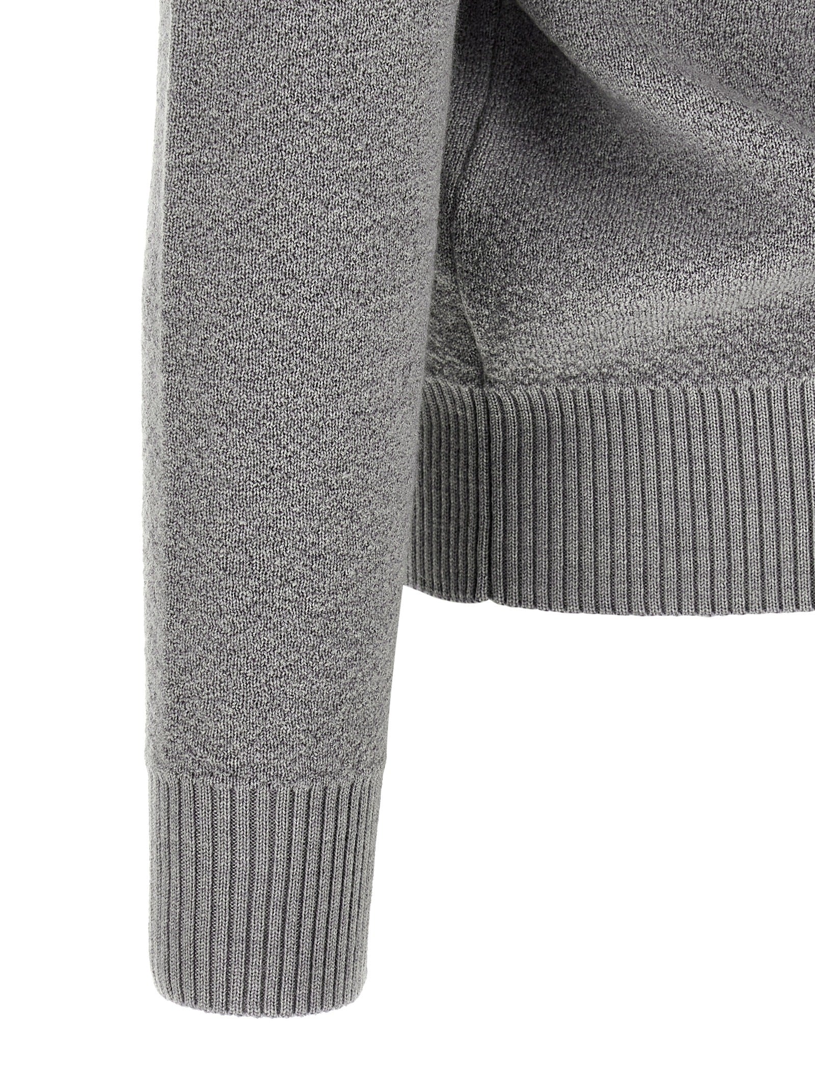 Grauer Cardigan aus reiner Schurwolle