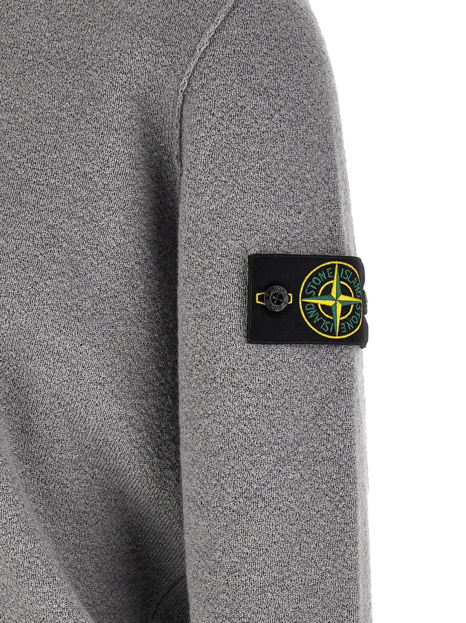 Grauer Cardigan aus reiner Schurwolle