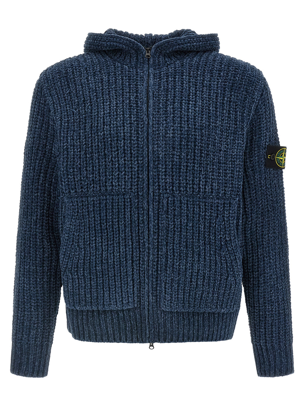 Blauer Baumwollcardigan