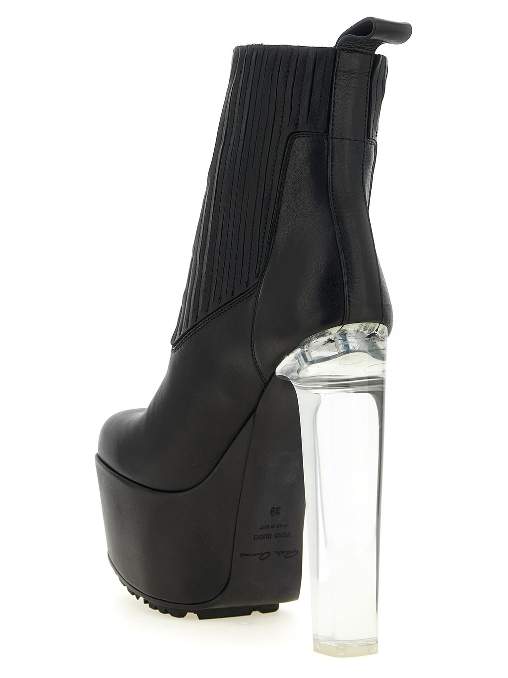 Schwarze Stiefeletten aus Kalbsleder