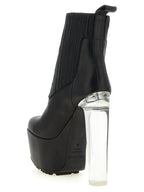 Schwarze Stiefeletten aus Kalbsleder