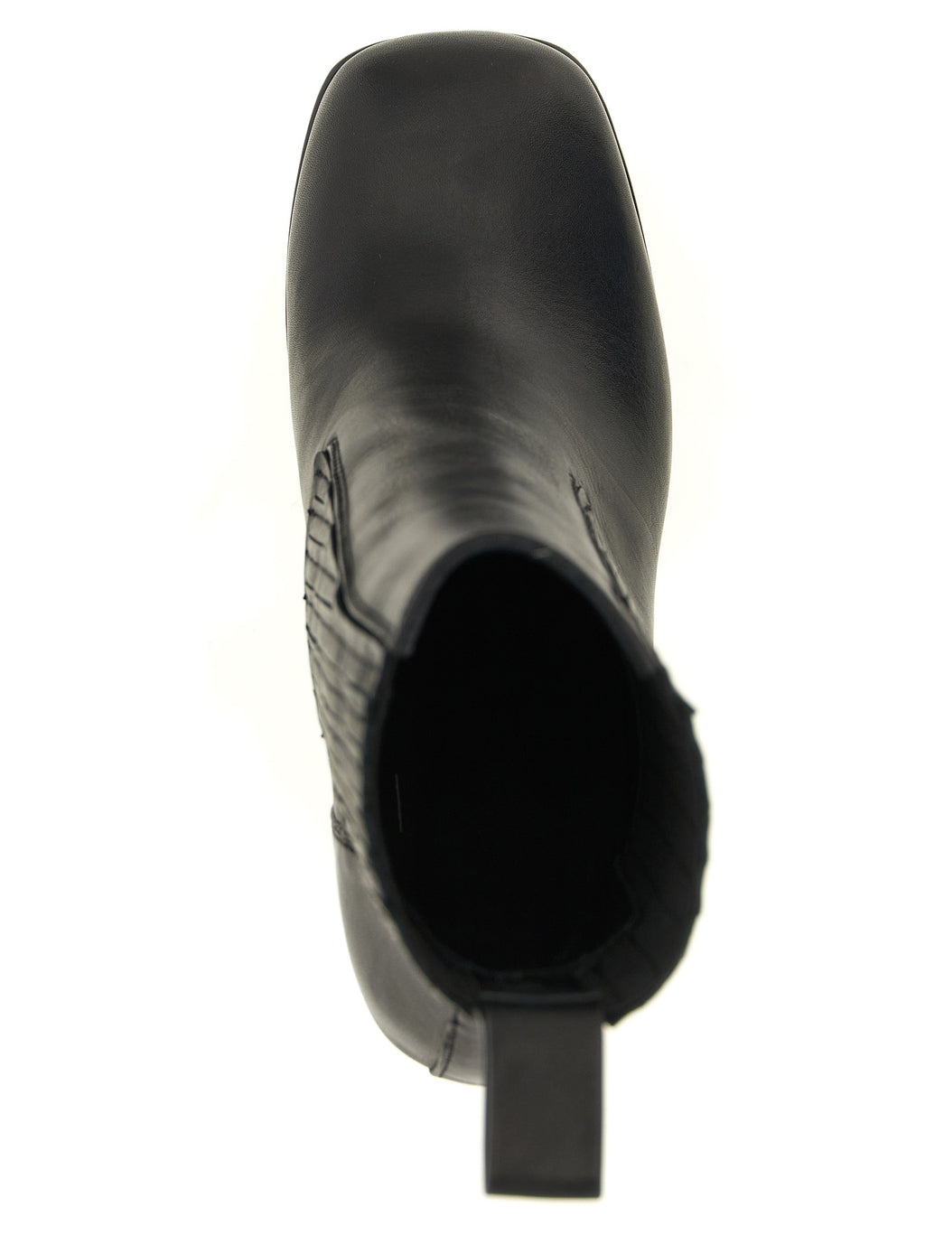Schwarze Stiefeletten aus Kalbsleder