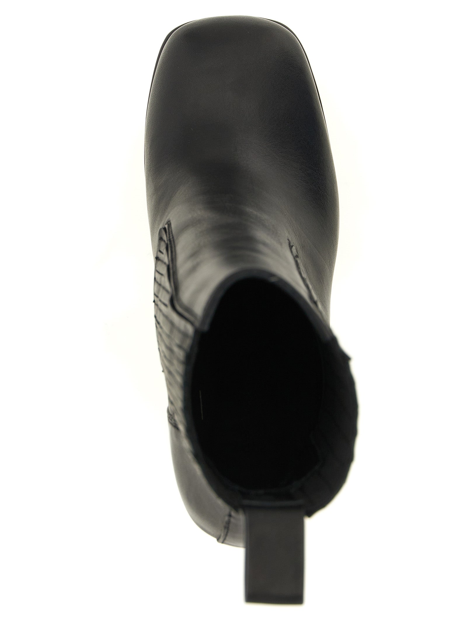 Schwarze Stiefeletten aus Kalbsleder