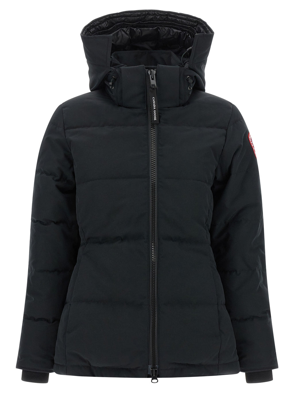 Schwarzer Parka aus Polyester