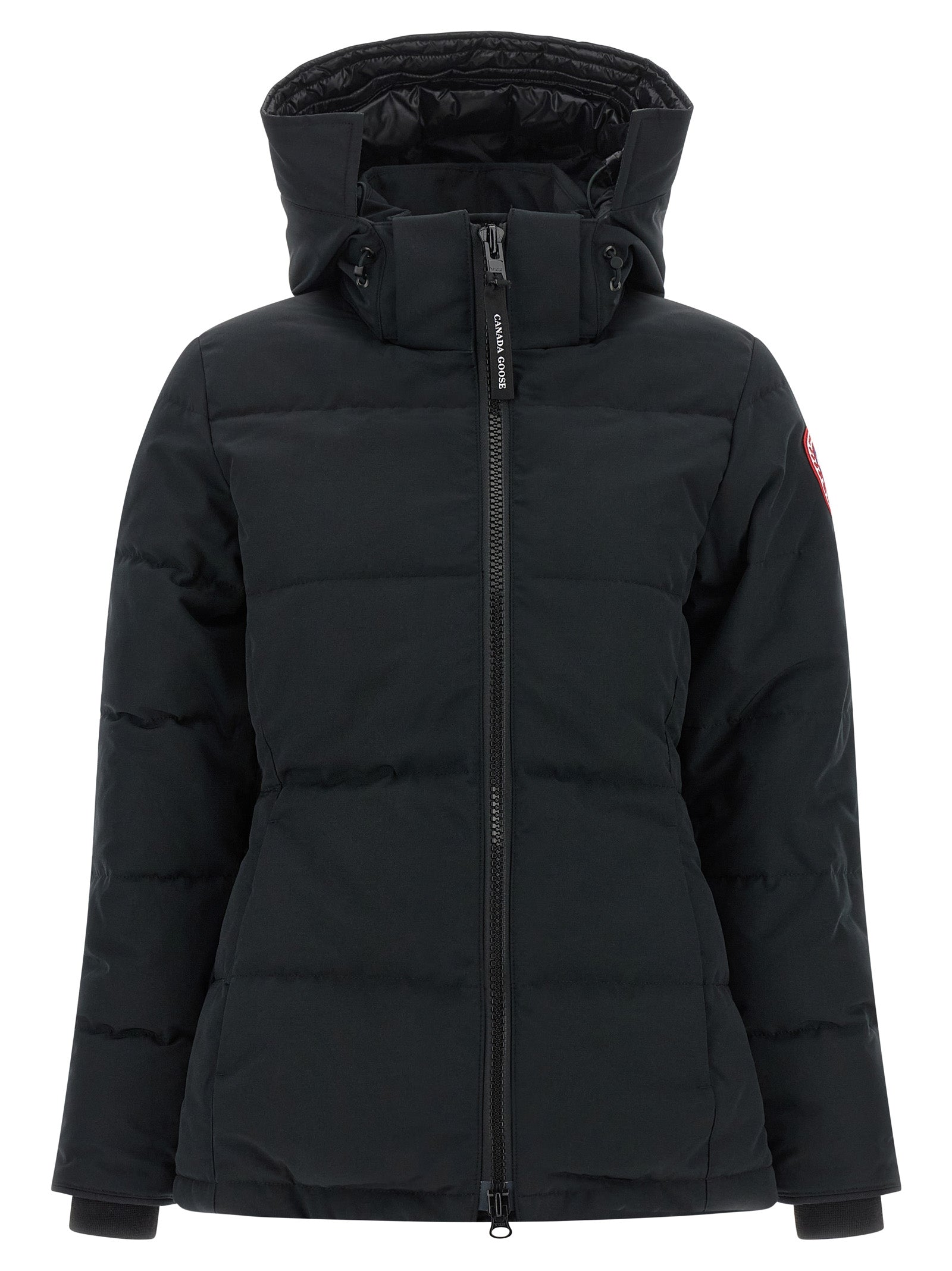 Schwarzer Parka aus Polyester