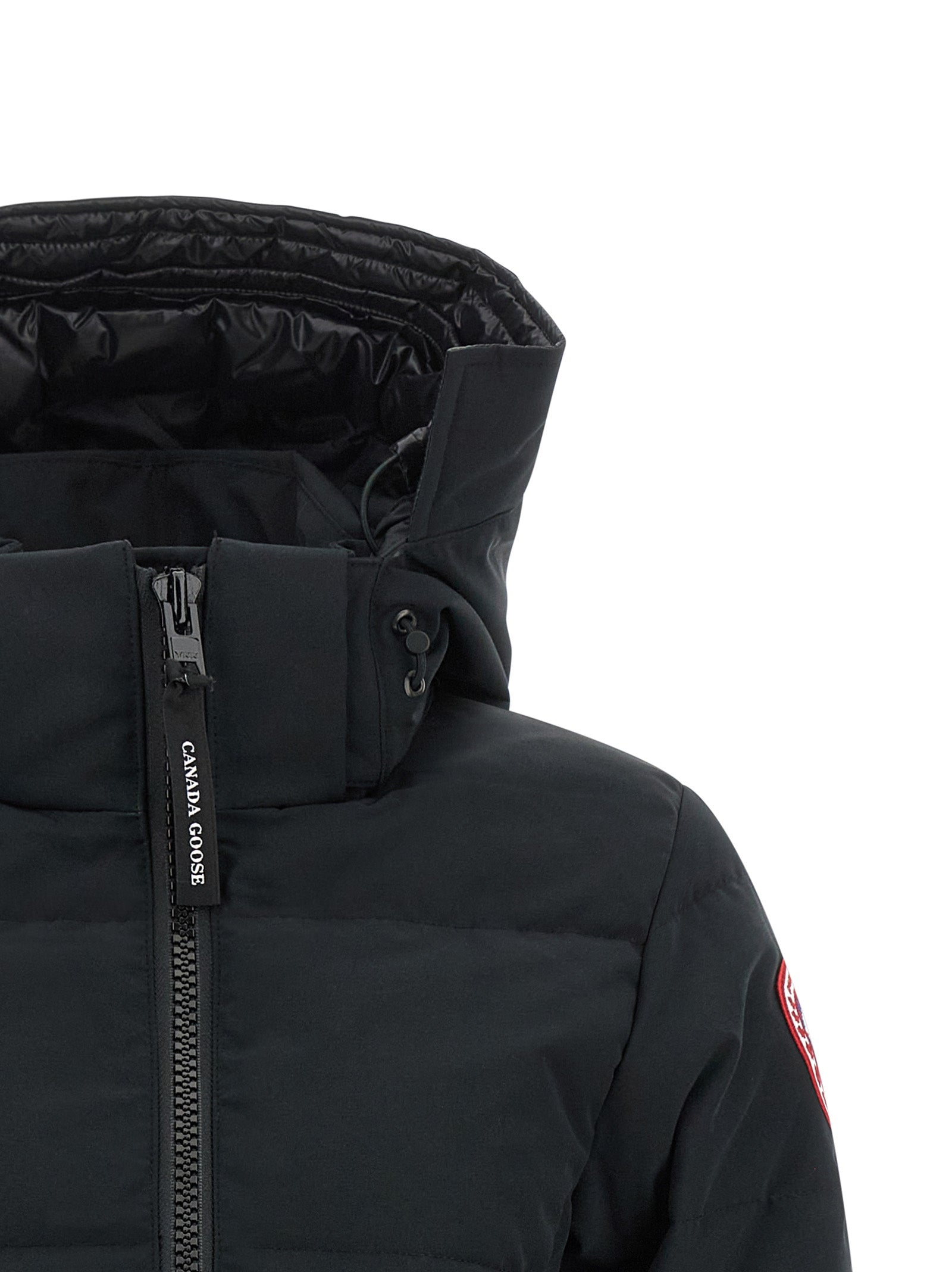 Schwarzer Parka aus Polyester
