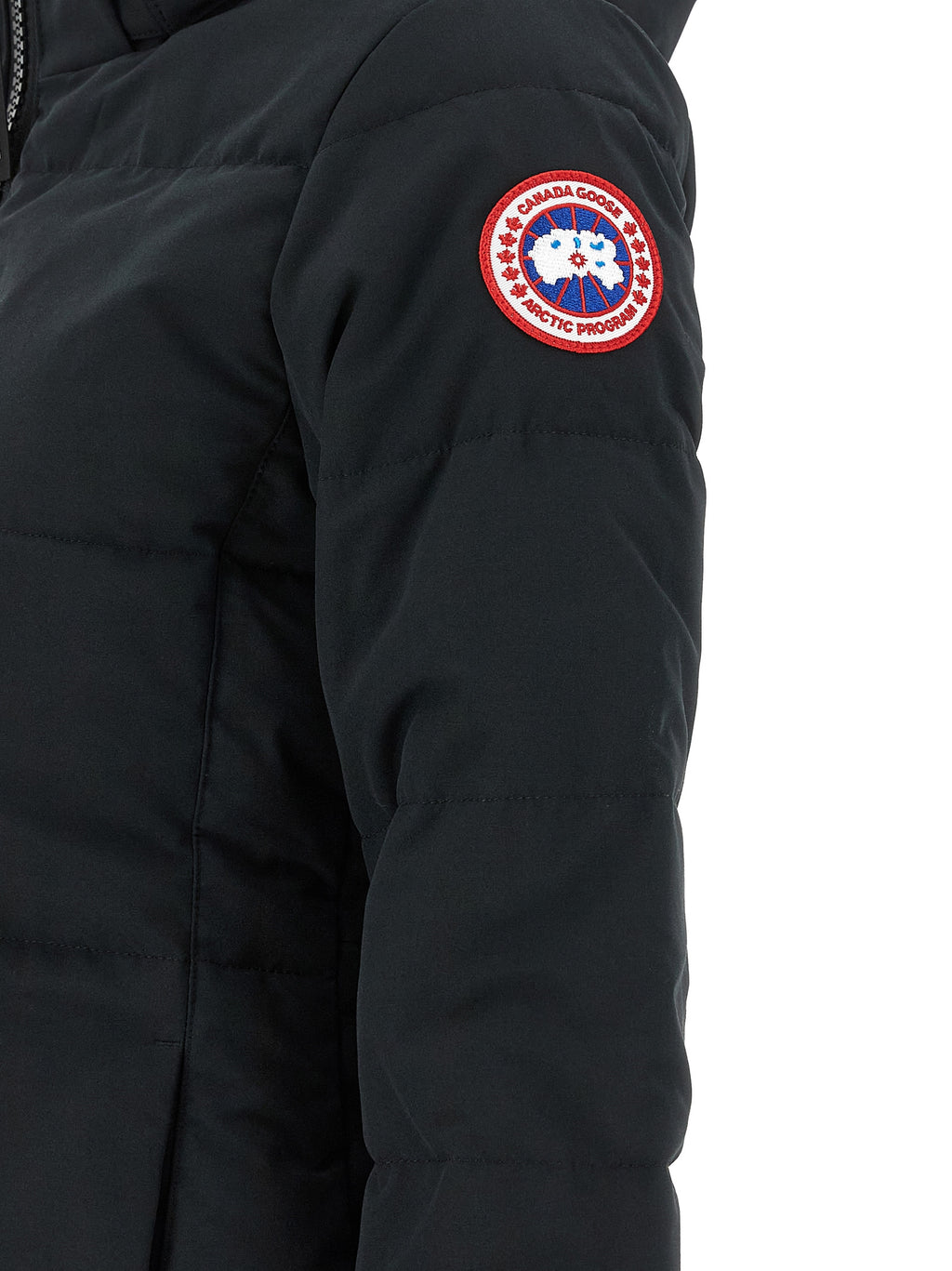 Schwarzer Parka aus Polyester