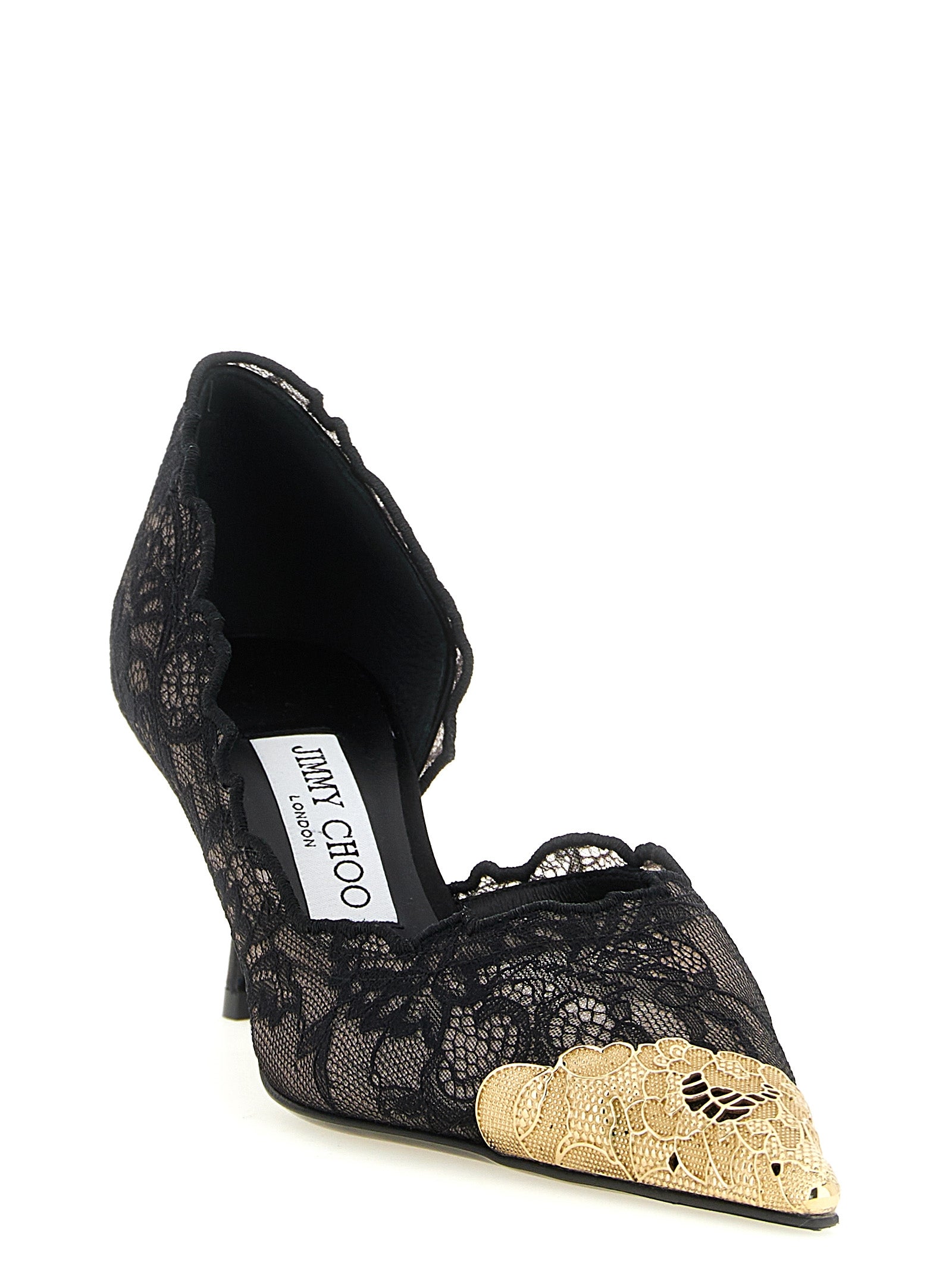 Schwarze Tencel Pumps mit mittlerem Absatz