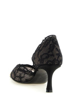 Schwarze Tencel Pumps mit mittlerem Absatz