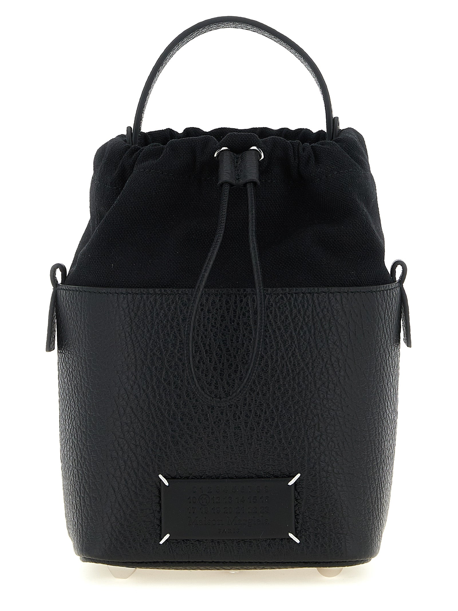 Schwarze Kalbsleder-Schultertasche