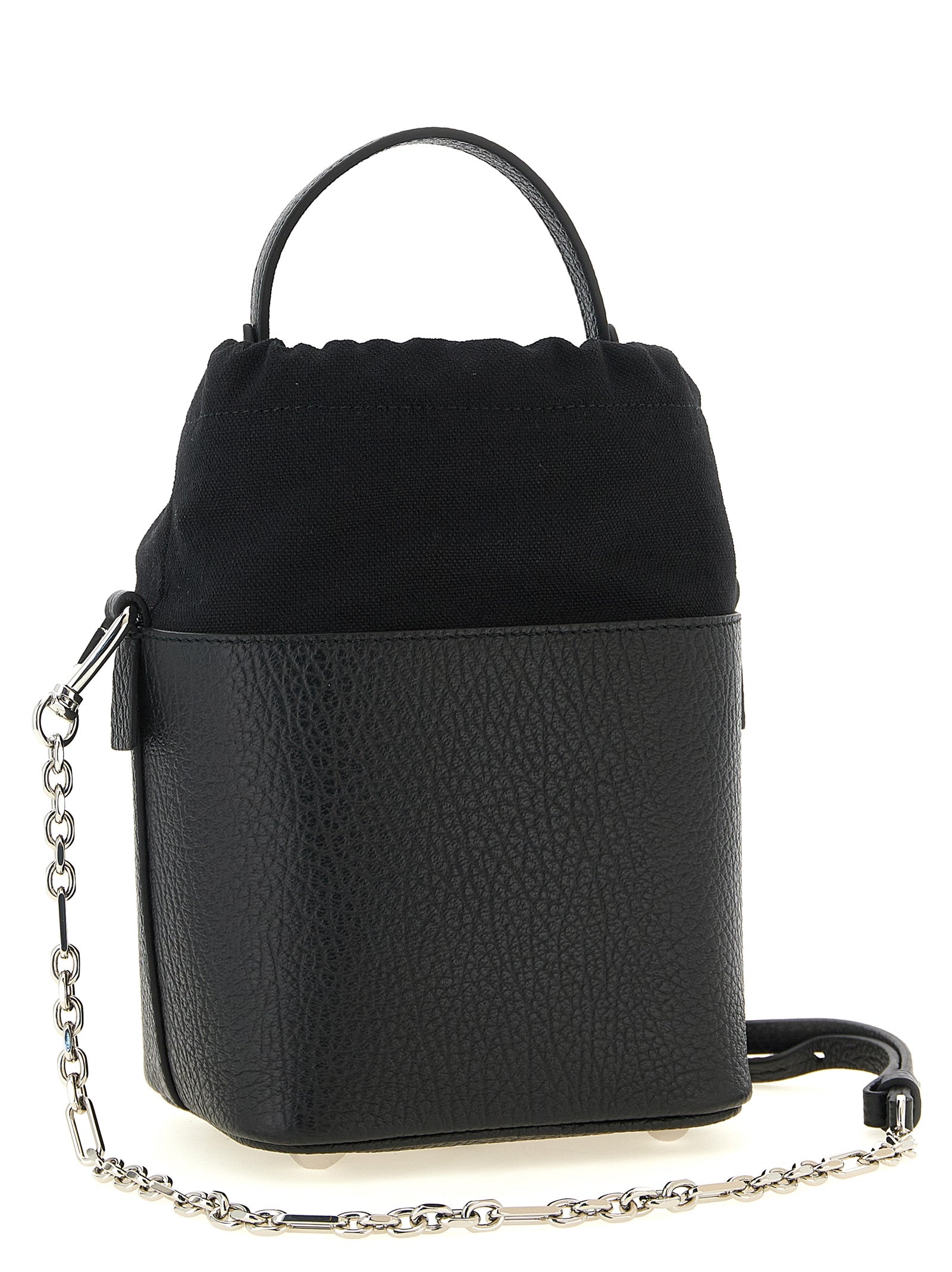 Schwarze Kalbsleder-Schultertasche