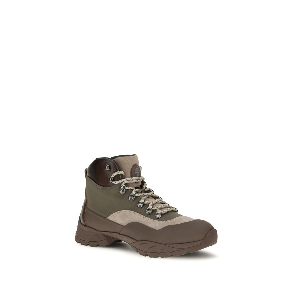 Bicolor-Schnürstiefel aus Nylon