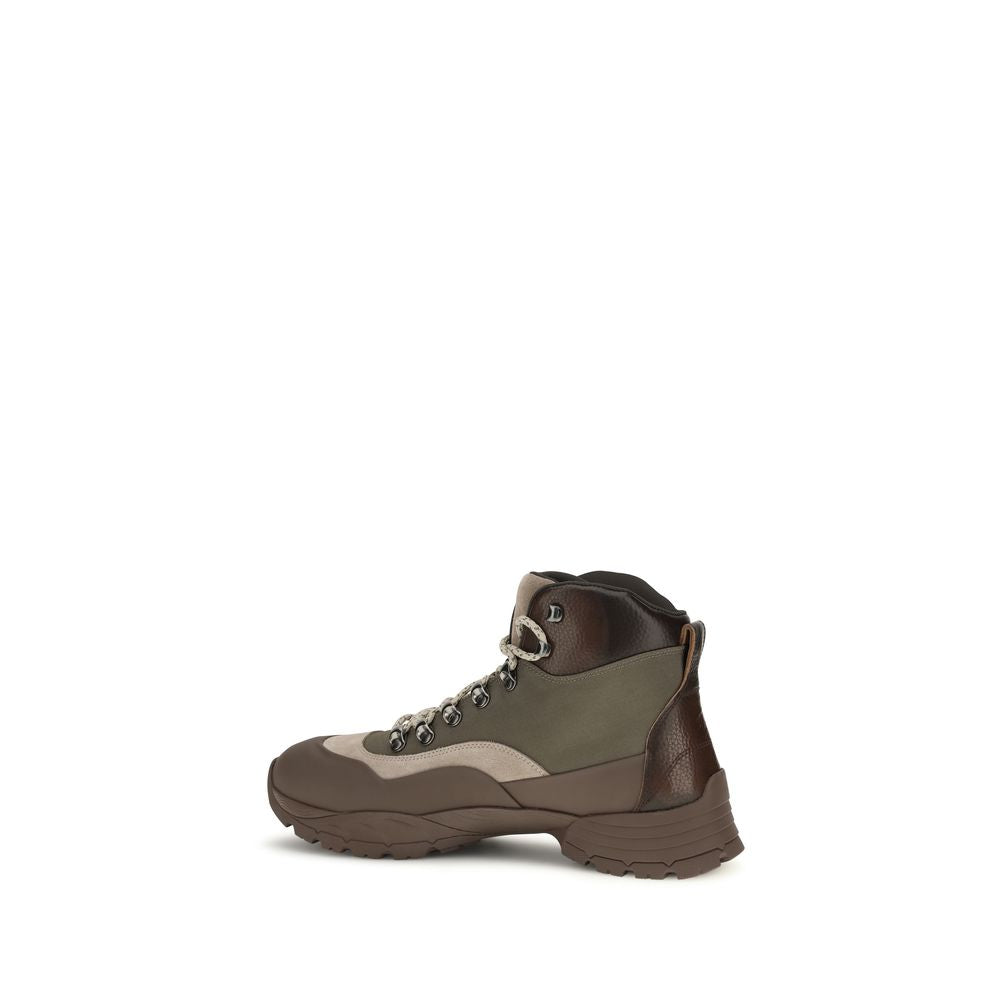 Bicolor-Schnürstiefel aus Nylon