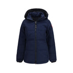Blaue Polyester-Jacke in voller Länge