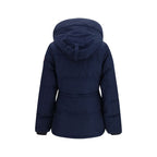 Blaue Polyester-Jacke in voller Länge