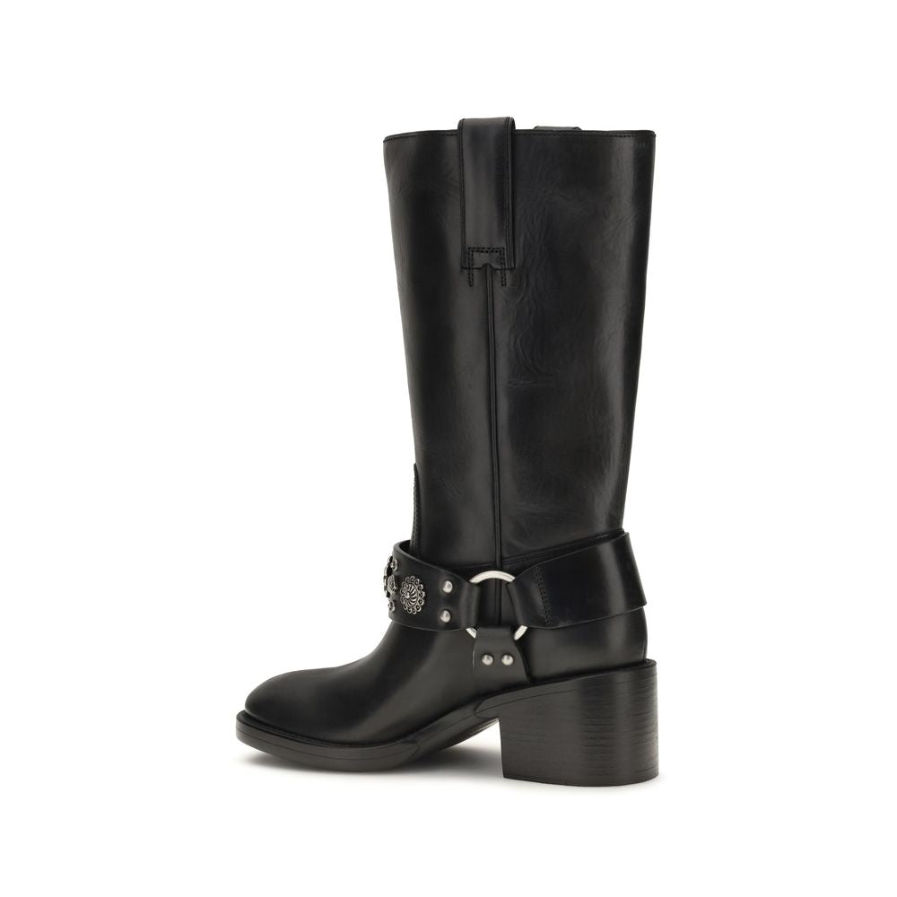 Schwarze Bos Taurus Kalbsleder Chelsea Boots