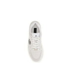 Weiße Low-Top-Sneaker aus Polyester