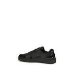 Schwarze Low-Top-Sneaker aus Polyester