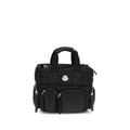 Schwarze Bos Taurus Kalbsleder Schultertasche Moncler