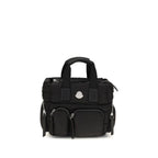 Schwarze Bos Taurus Kalbsleder Schultertasche Moncler