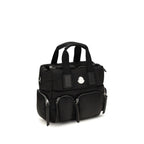 Schwarze Bos Taurus Kalbsleder Schultertasche Moncler