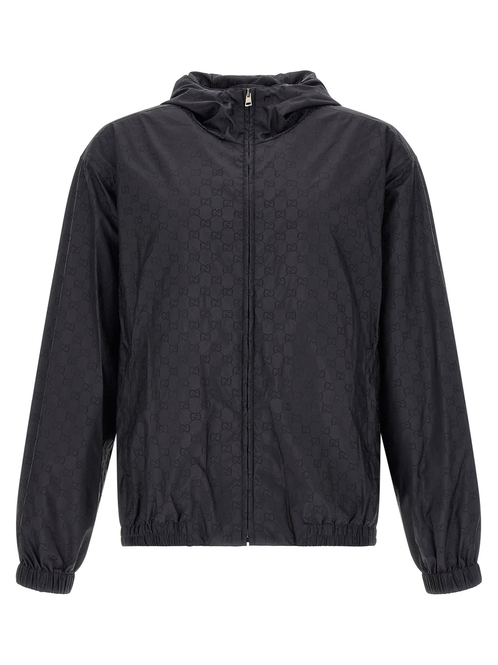 Schwarze Polyamid-Shell-Jacke