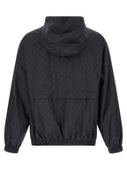 Schwarze Polyamid-Shell-Jacke