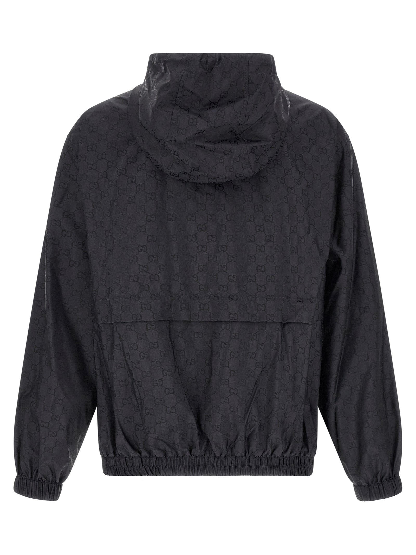 Schwarze Polyamid-Shell-Jacke
