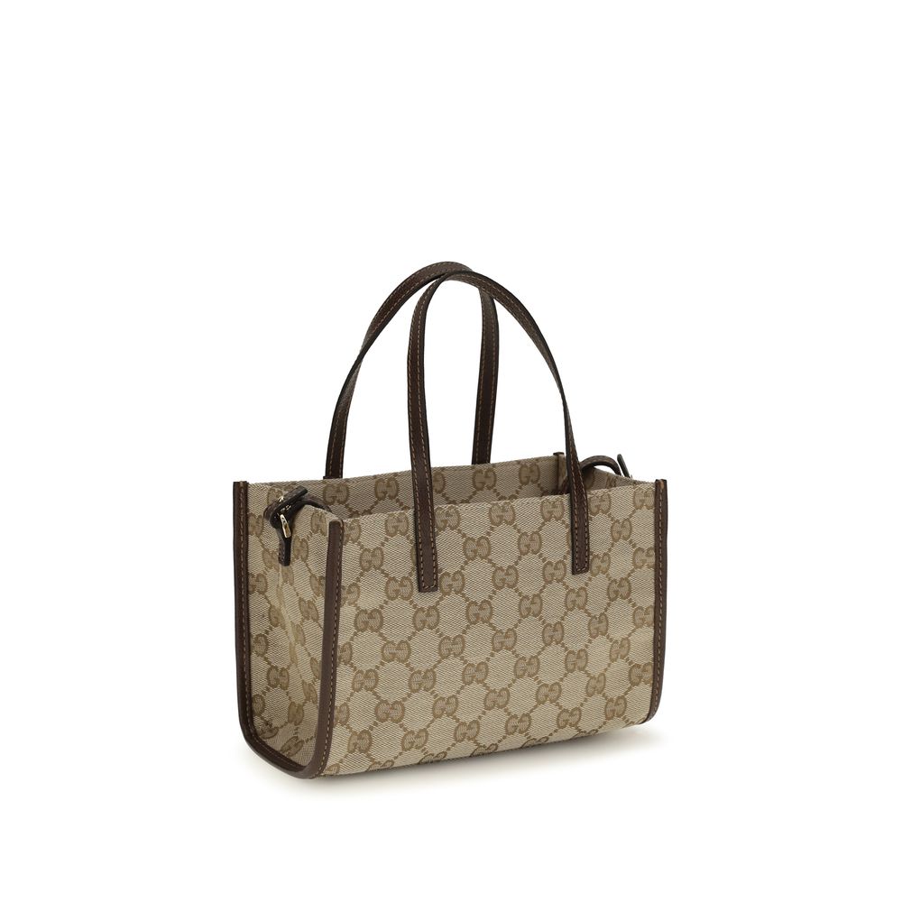Beige Cotton Shoulder Bag Gucci