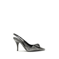 Graue Ziegenleder-Pumps mit hohem Absatz