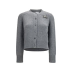 Grauer Woll Cardigan Ovis Aries