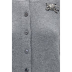 Grauer Woll Cardigan Ovis Aries
