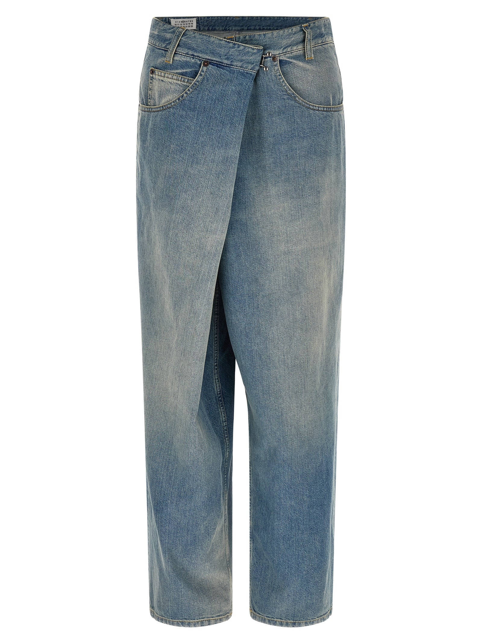 Blaue Jeans aus Baumwolle im geraden Schnitt