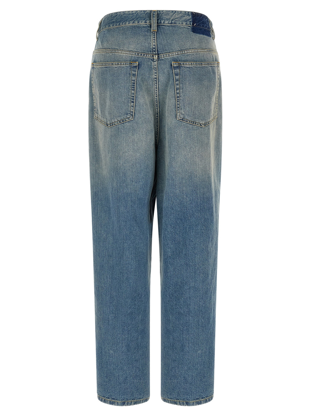 Blaue Jeans aus Baumwolle im geraden Schnitt