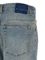 Blaue Jeans aus Baumwolle im geraden Schnitt