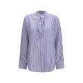 Blaue Seidenbluse Givenchy