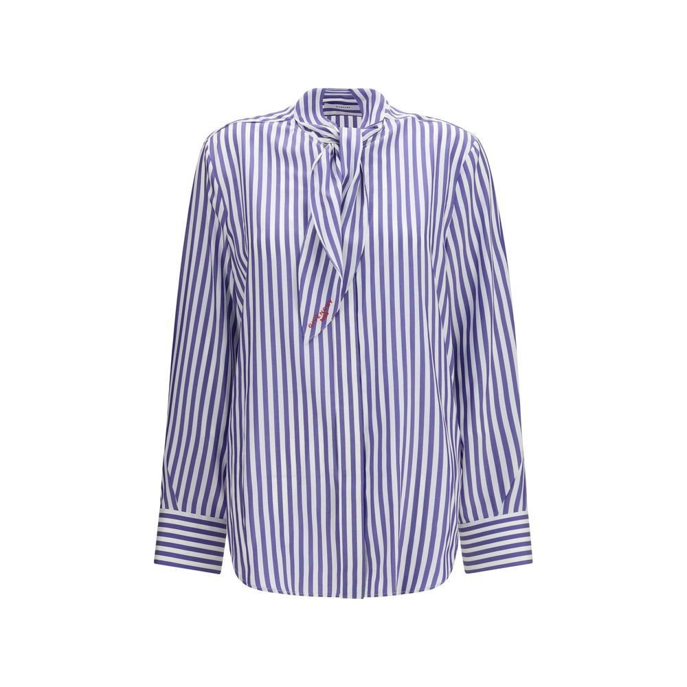 Blaue Seidenbluse Givenchy