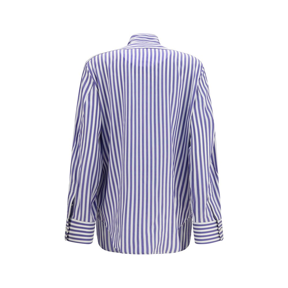 Blaue Seidenbluse Givenchy