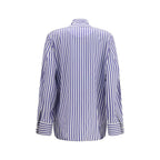Blaue Seidenbluse Givenchy