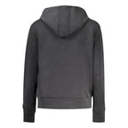 Schwarzer Kapuzenpullover aus Polyester für Damen