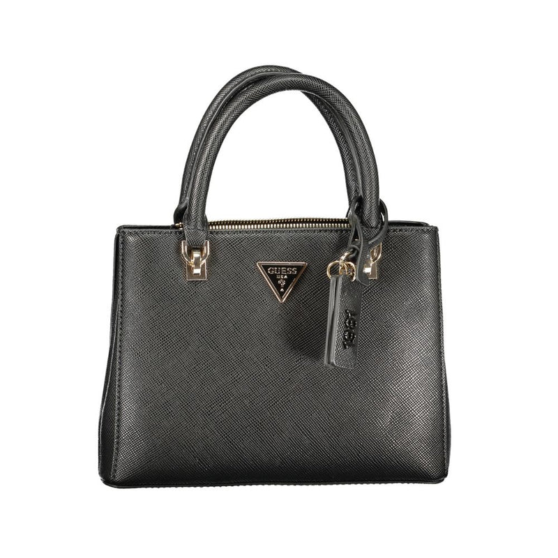 Schwarze Damen-Handtasche aus Polyurethan Guess Jeans