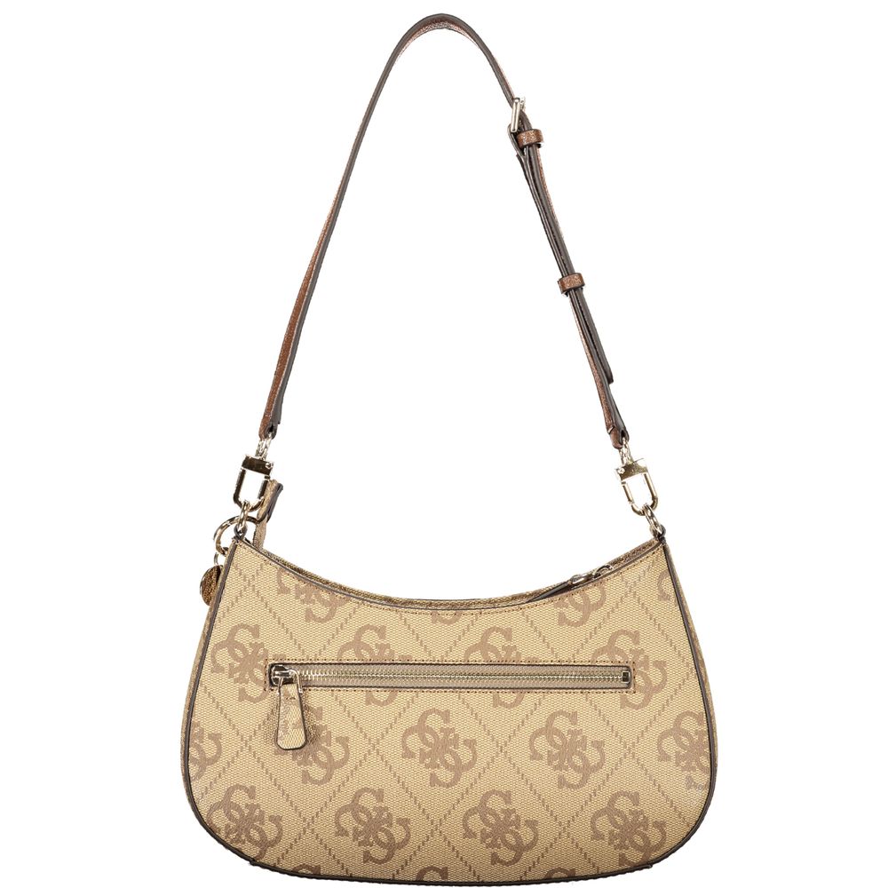Beige Polyurethane Damen Handtasche