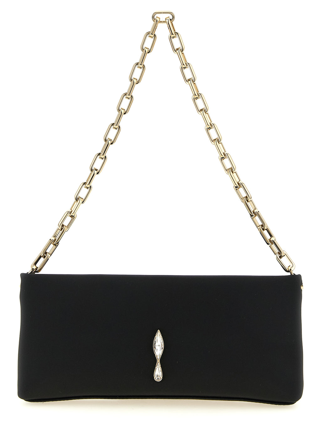 Schwarze Clutch aus Elasthan